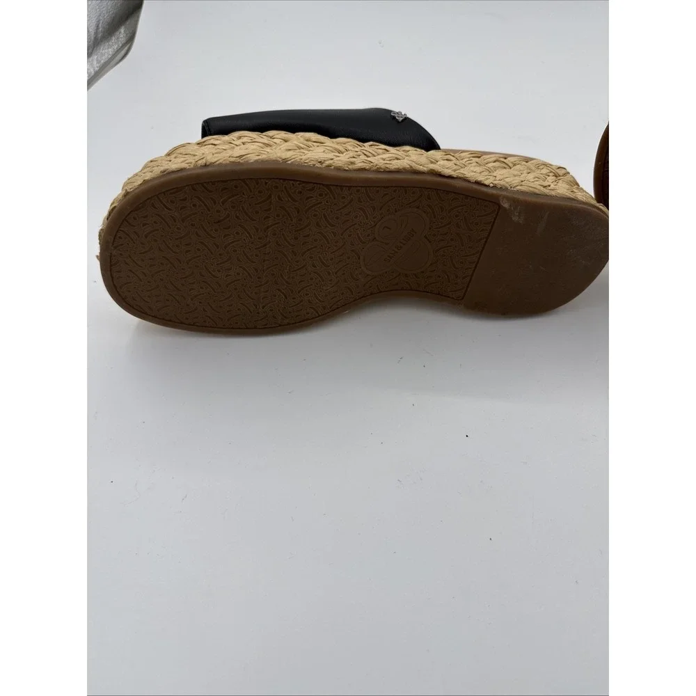 Sam & Libby Black Platform Espadrille Size 7